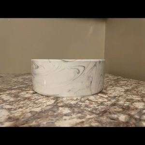 Small non skid ceramic marble bowl